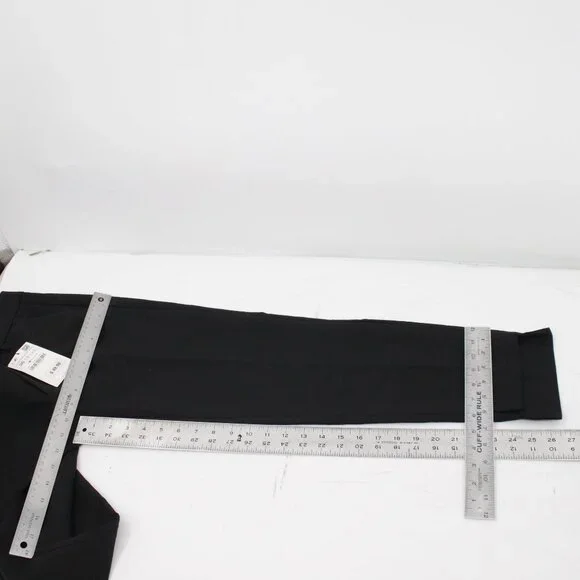 NWT Zara pants women's 4 Asymmetric Hem black cotton blend career preppy work - Picture 11 of 15